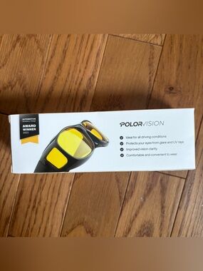 PolorVision Driving Glasses with Yellow Lenses NIB NEW